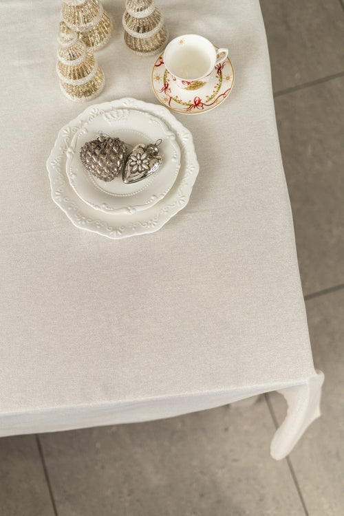 Tischdecke rechteckig, Poly-Baumwollmischung, bedruckt. | Liso Crudo Oro