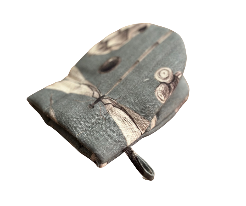 Oven Glove Small with Double Wool Filling, 100% Cotton, Printed |