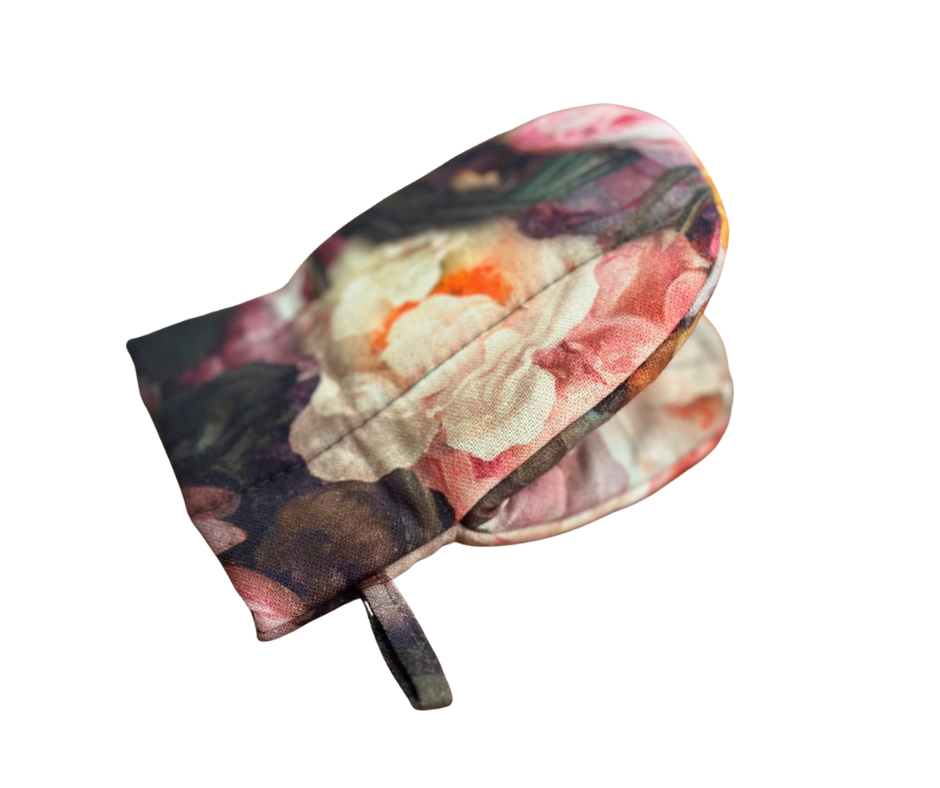 Oven Glove Small with Double Wool filling, 100% Cotton, Printed |