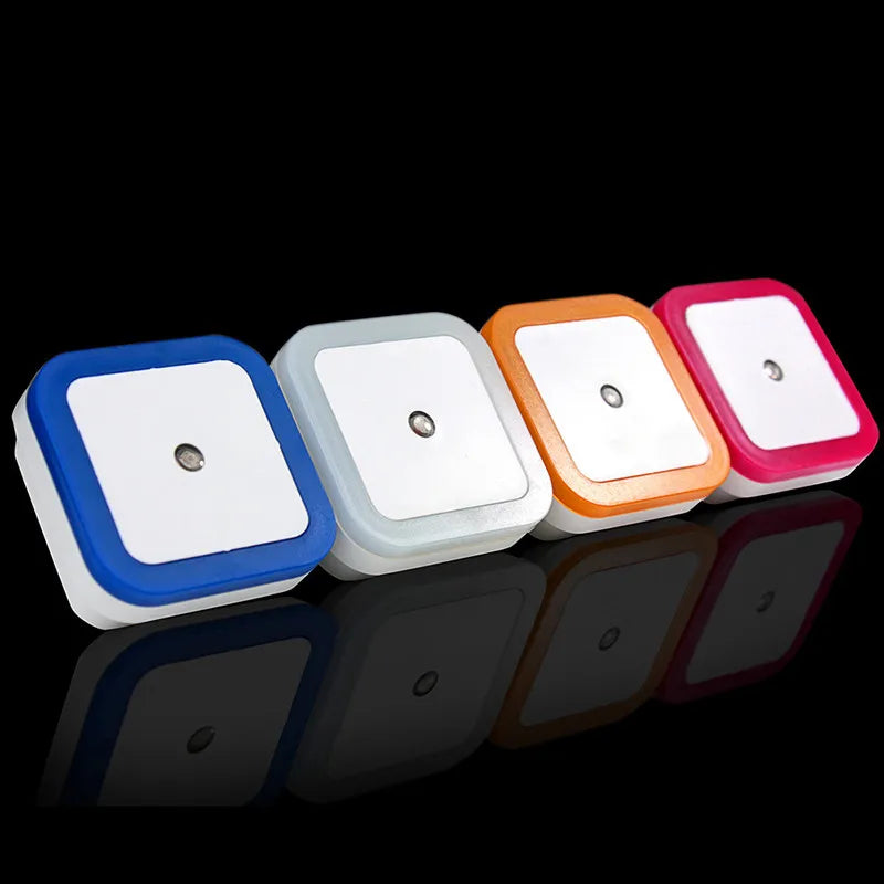 Wireless Sensor LED Night Light EU US Plug Mini Square Night Lights