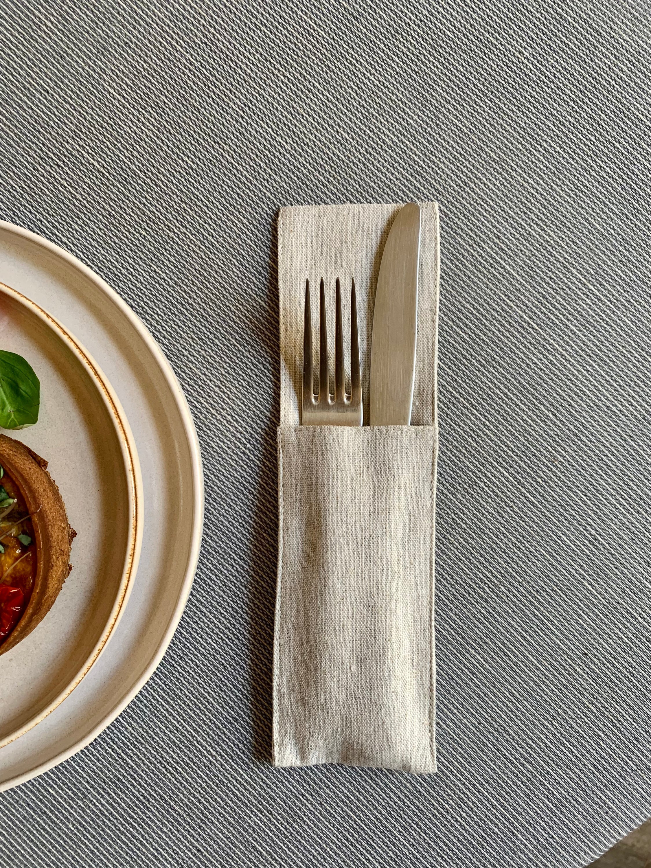 Besteckhalter, recycelte Baumwolle, bedruckt | Nord 3