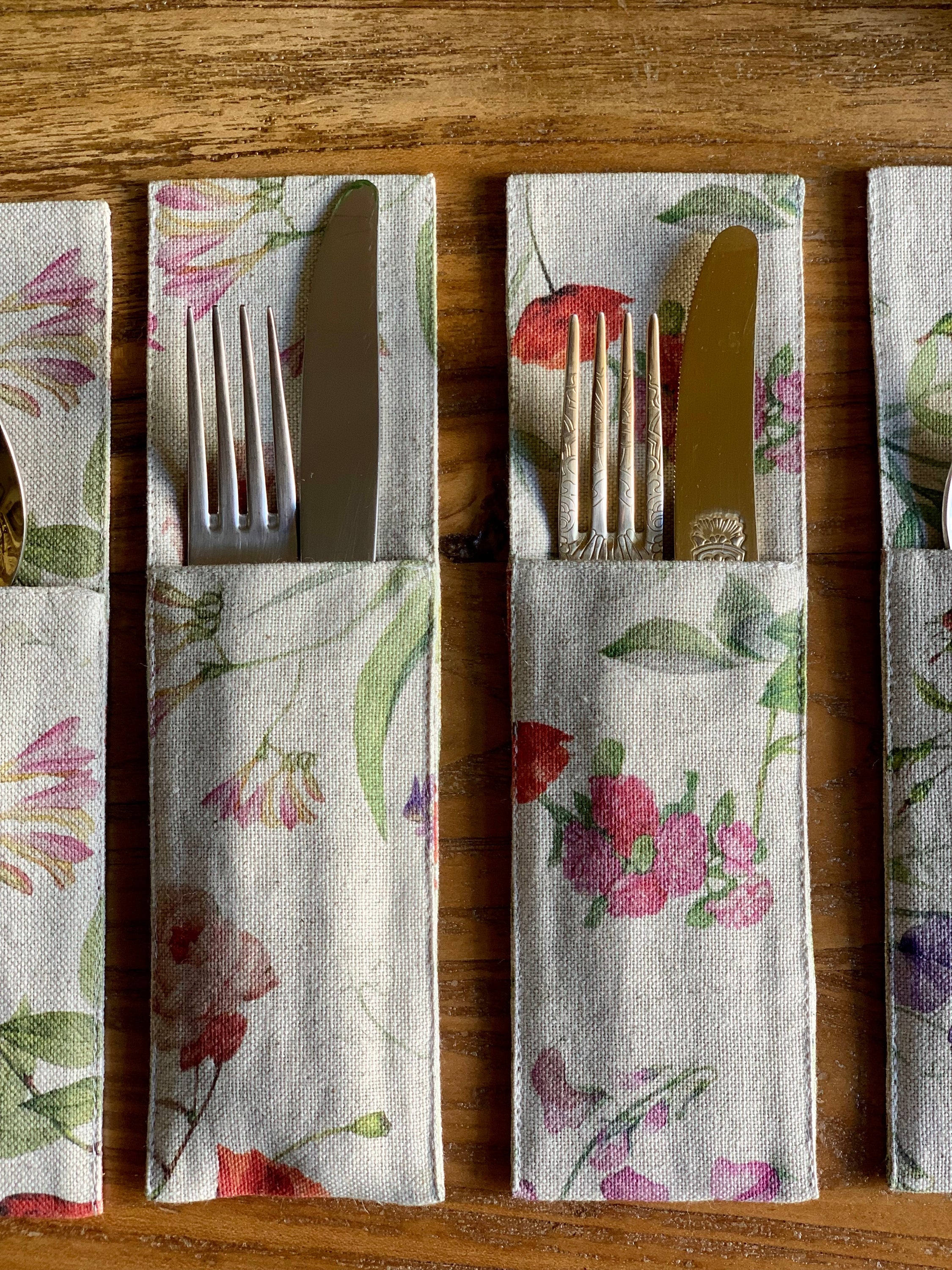 Cutlery Holder, 85% cotton, 15% linen | Blossom