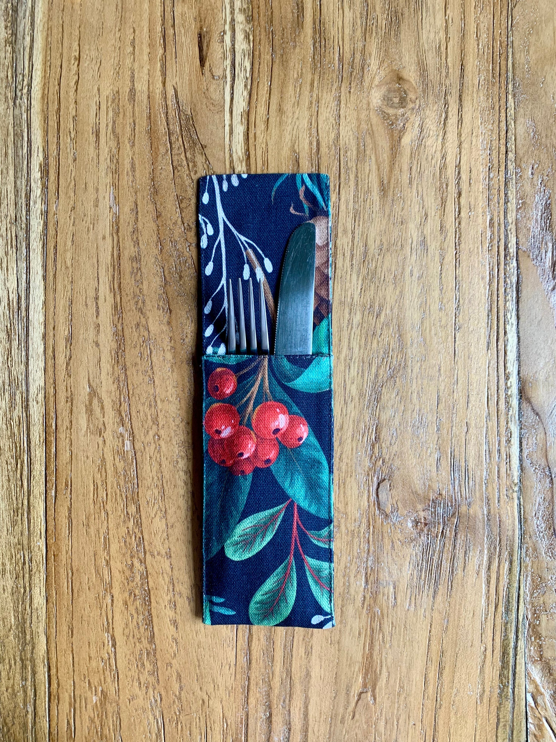 Christmas motive Cutlery Holder | Christmas Forest