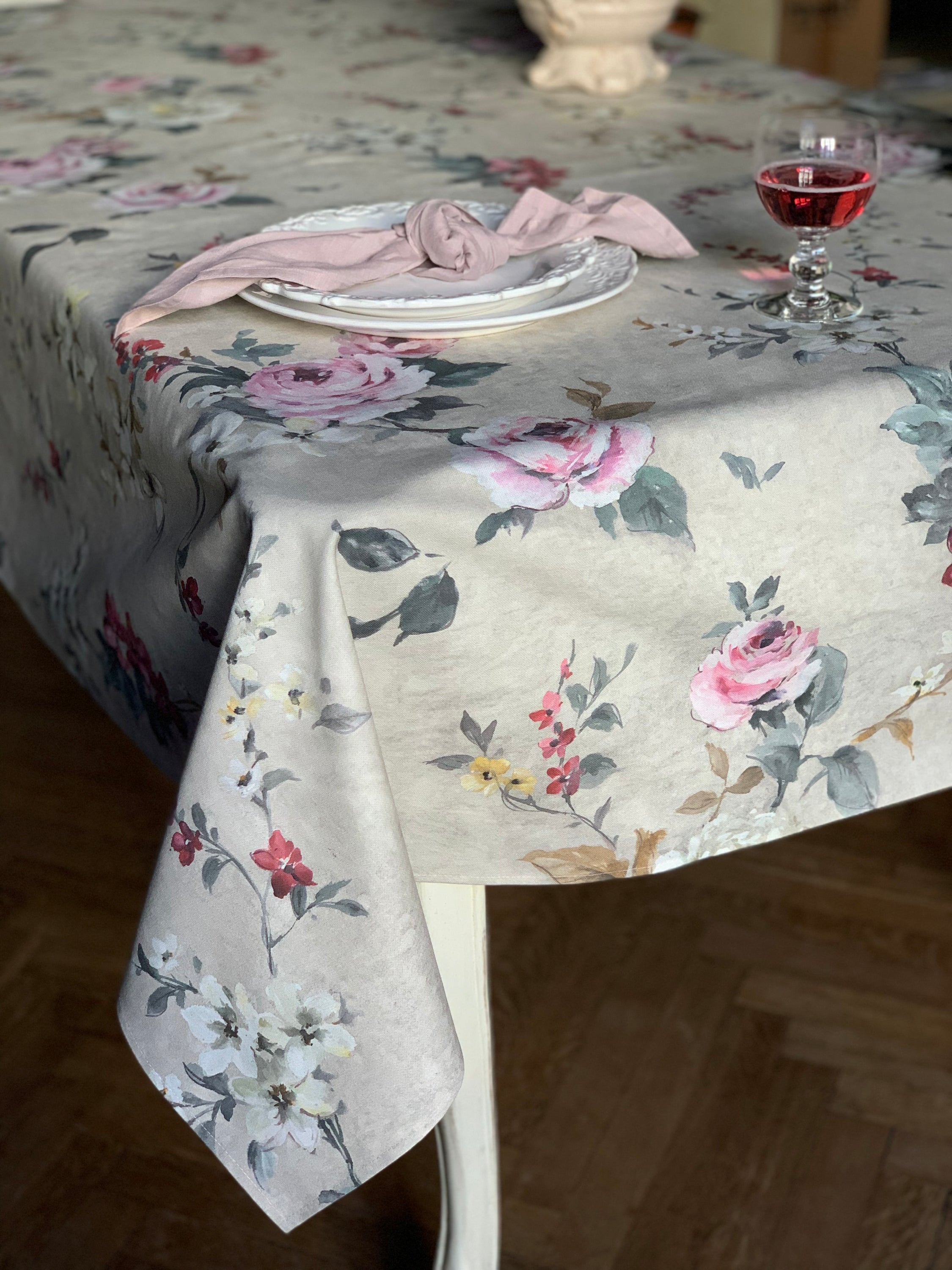 Rectangular Tablecloth, 100% Organic Cotton, Printed | Lexington