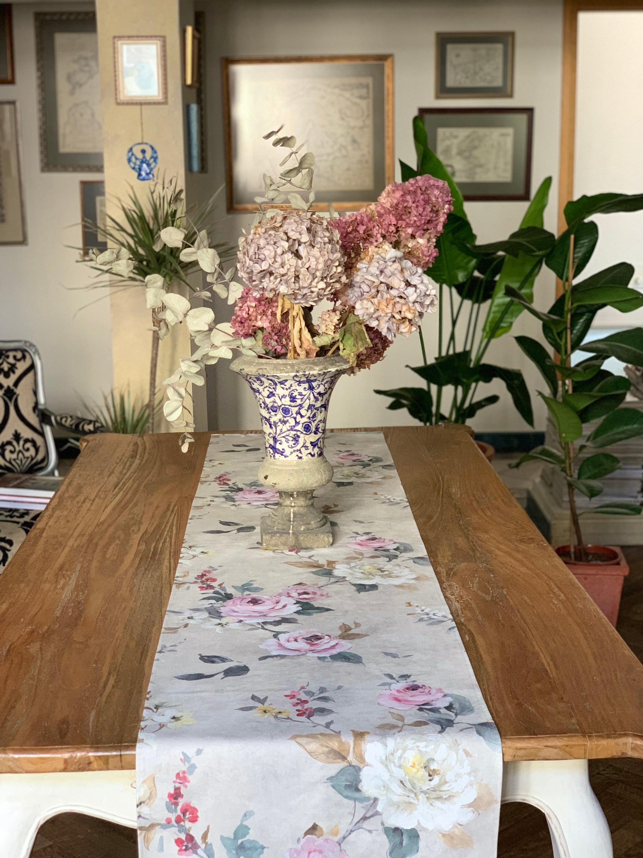 Table runner, 100% Organic Cotton, Printed | Lexington