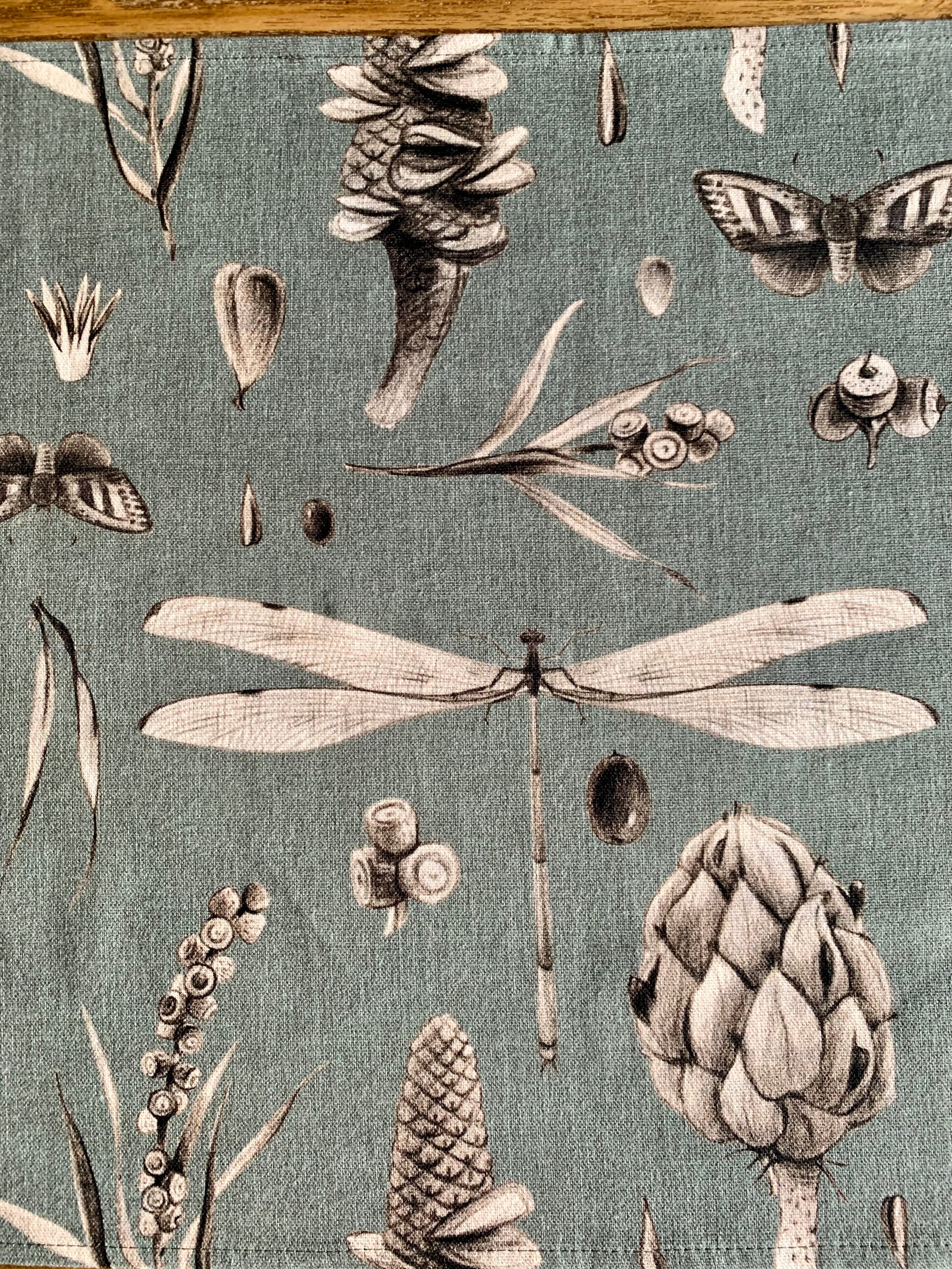 Table Runner, 100% Cotton, Printed | Seeds Aqua