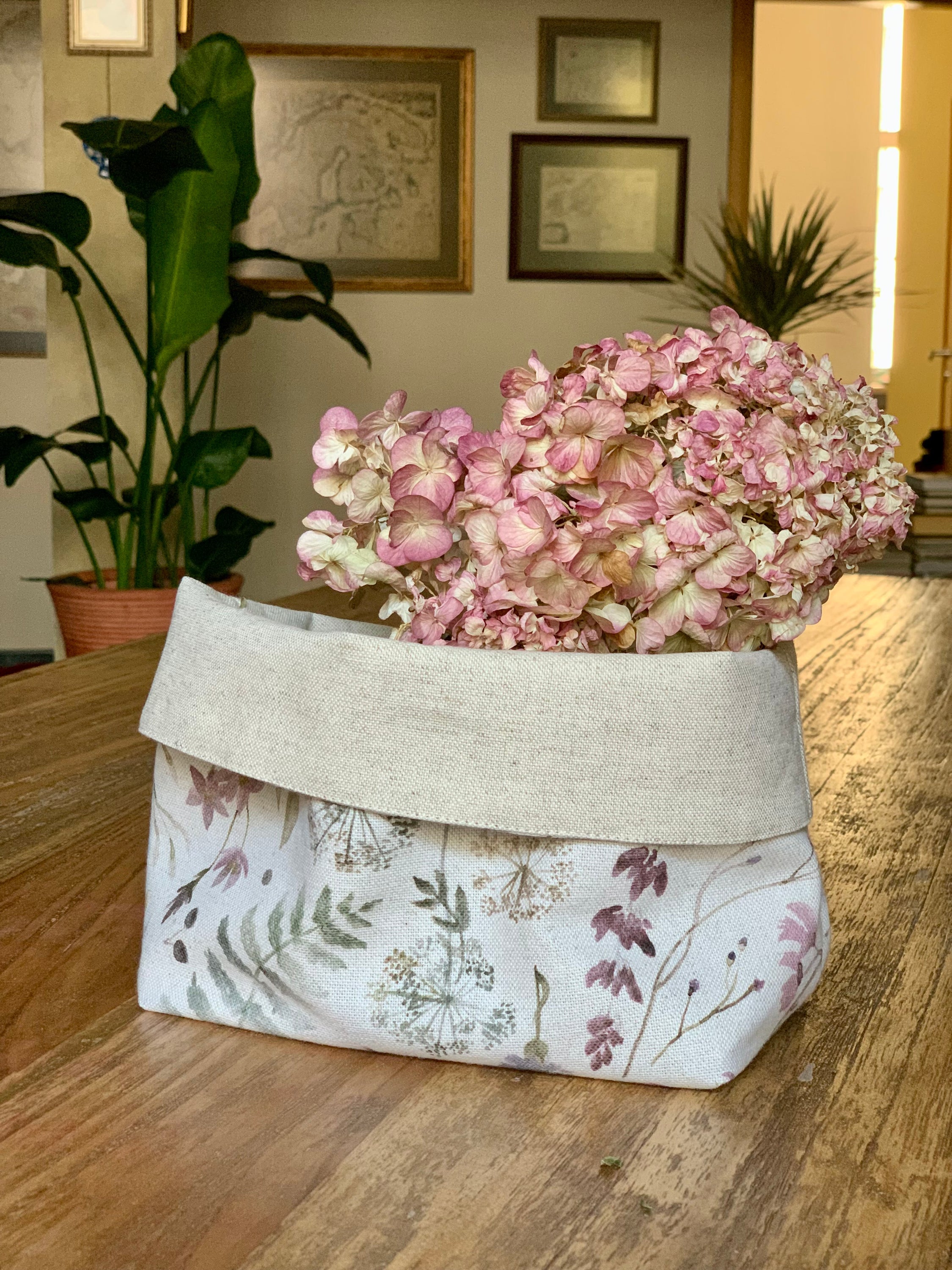 Napperon à pain h=20cm, mélange lin-coton, imprimé | Aitana