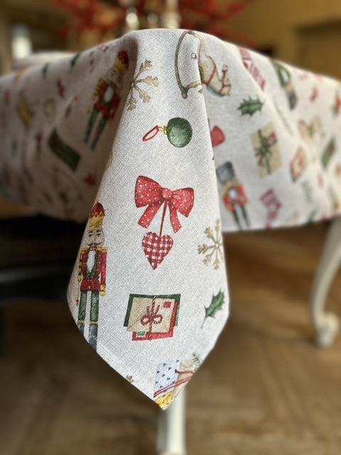 Rechteckige Tischdecke mit Weihnachtsmotiv | Weihnachtsgeschichte