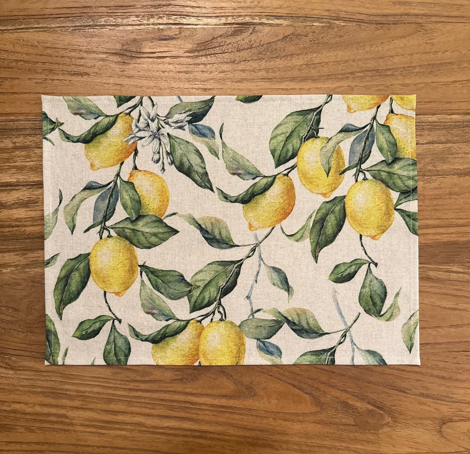 Placemat 30x43cm, Linen-Cotton Mix, Printed | Lemon Linen