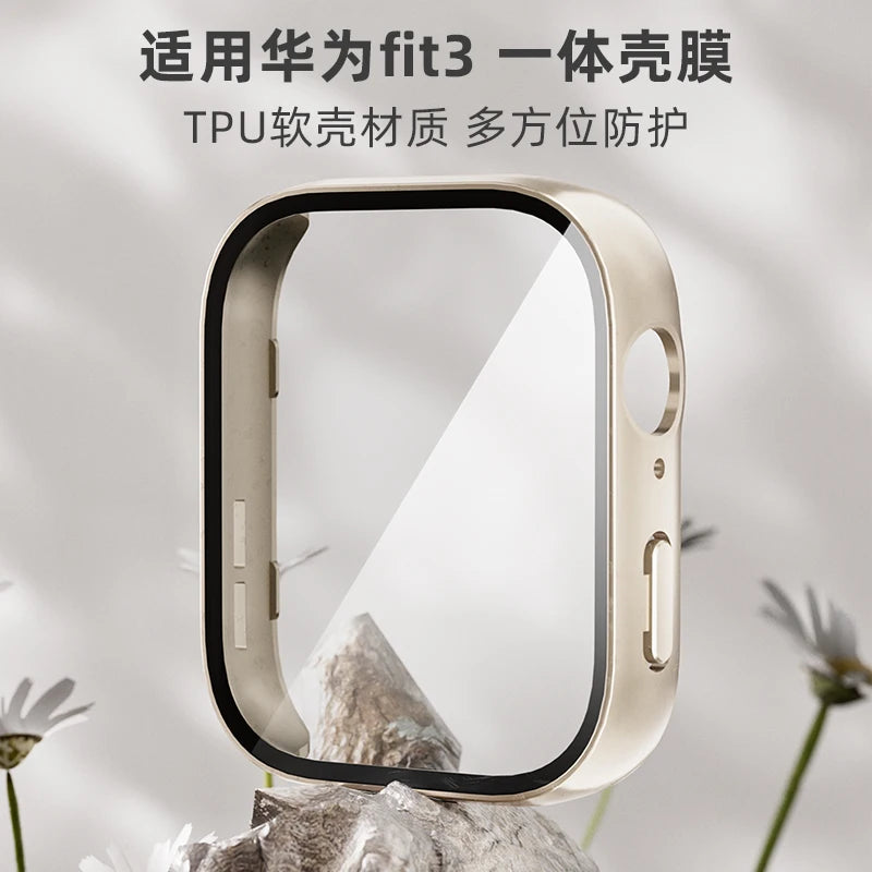 Coque en TPU pour Huawei Watch Fit 3, cadre intégral avec écran