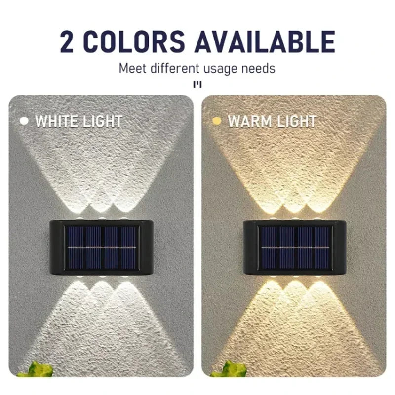 Solar Outdoor Wall Light 12 LED Waterproof Garden Light Courtyard