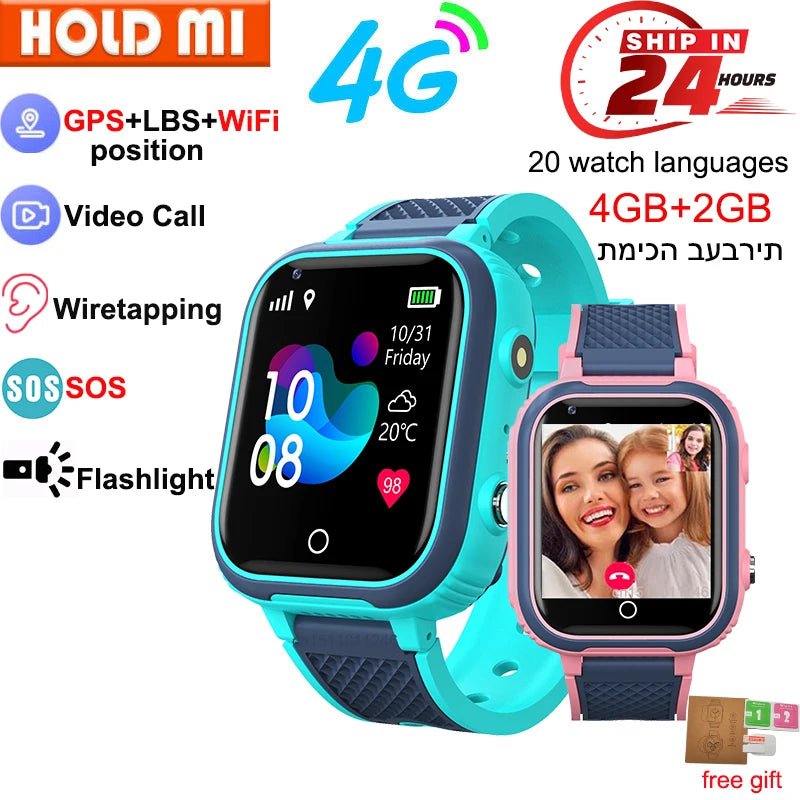 LT21 4G Smart Watch Kids GPS WIFI Video Call SOS IP67 Waterproof Child