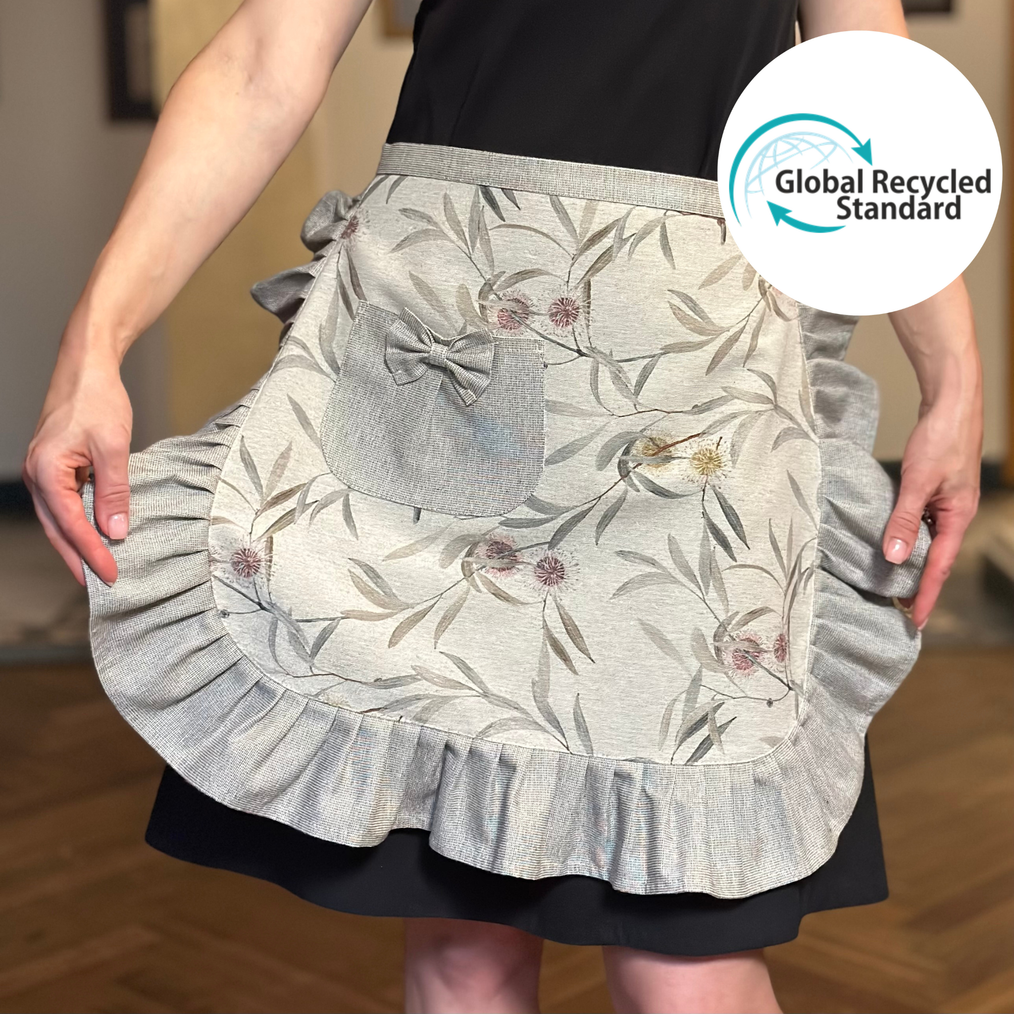 Ladies Half Apron, recycled cotton, Printed | Pipo Fresno