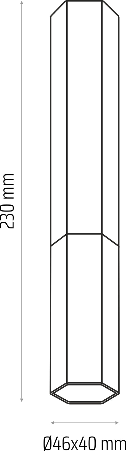 Madera2 Hexa spot 23 gris étain