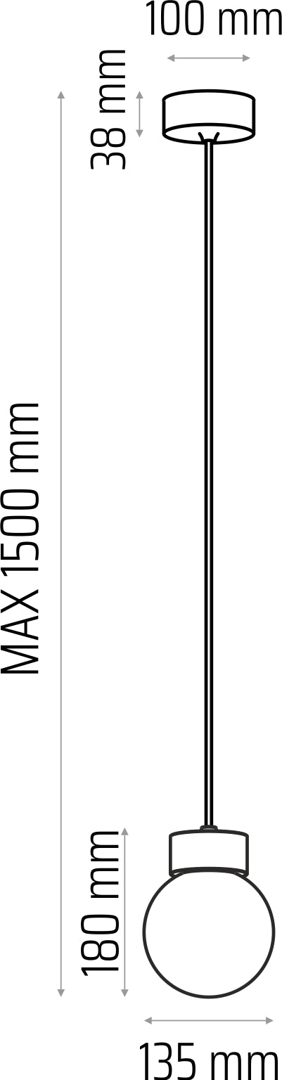 Suspension boule blanche