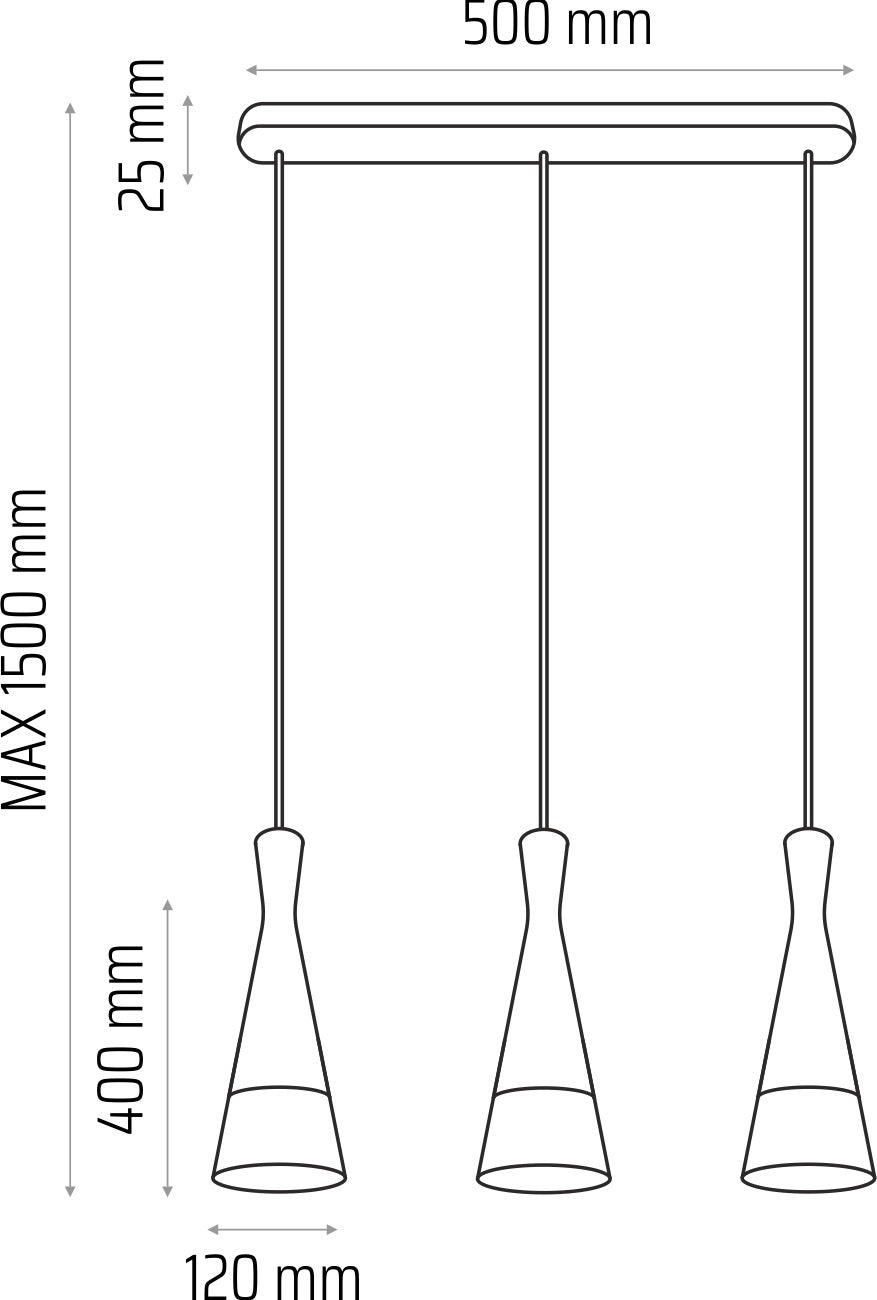 Suspension noire Vegas2 3p