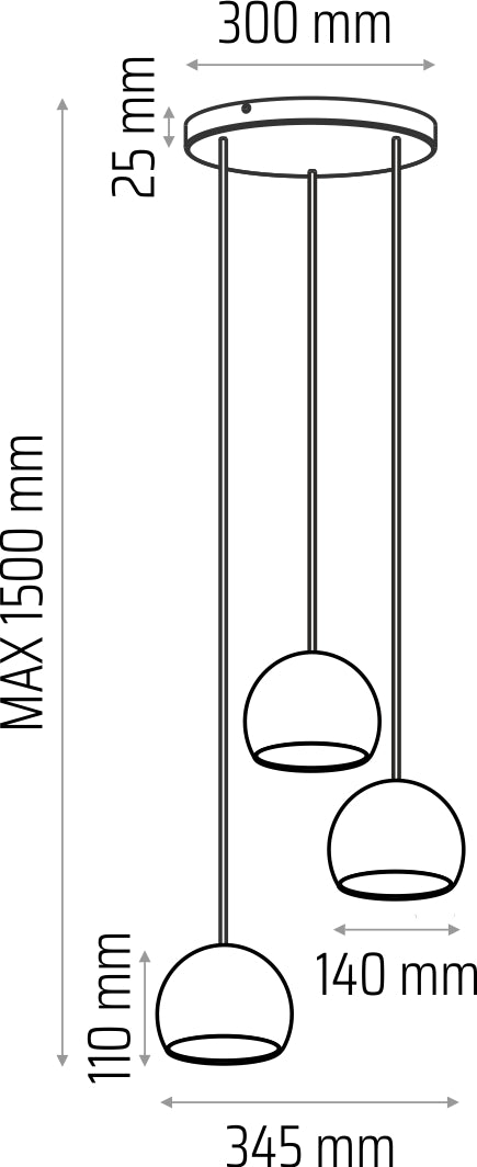 Suspension BALLI-3 (plaphone)