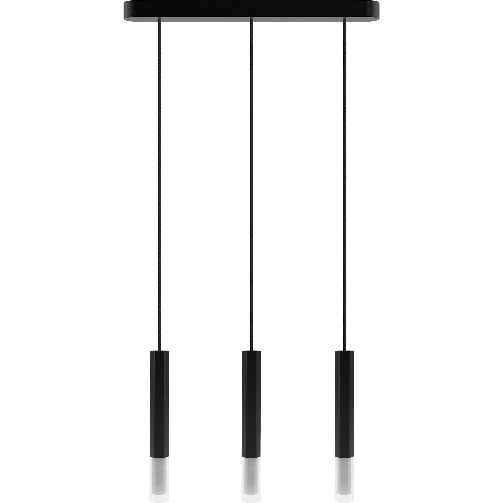 Hanging lamp Madera2 Hexa 3l black lamp