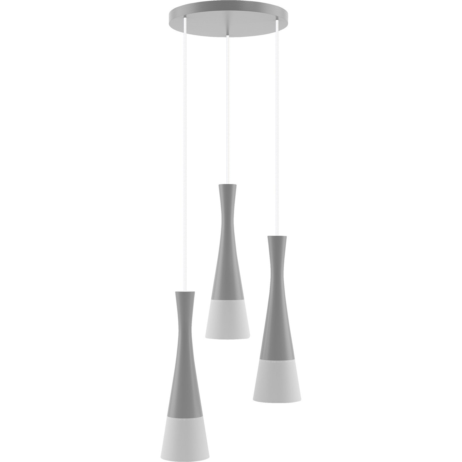 Hanging lamp grey Vegas2 3p (plaphone)