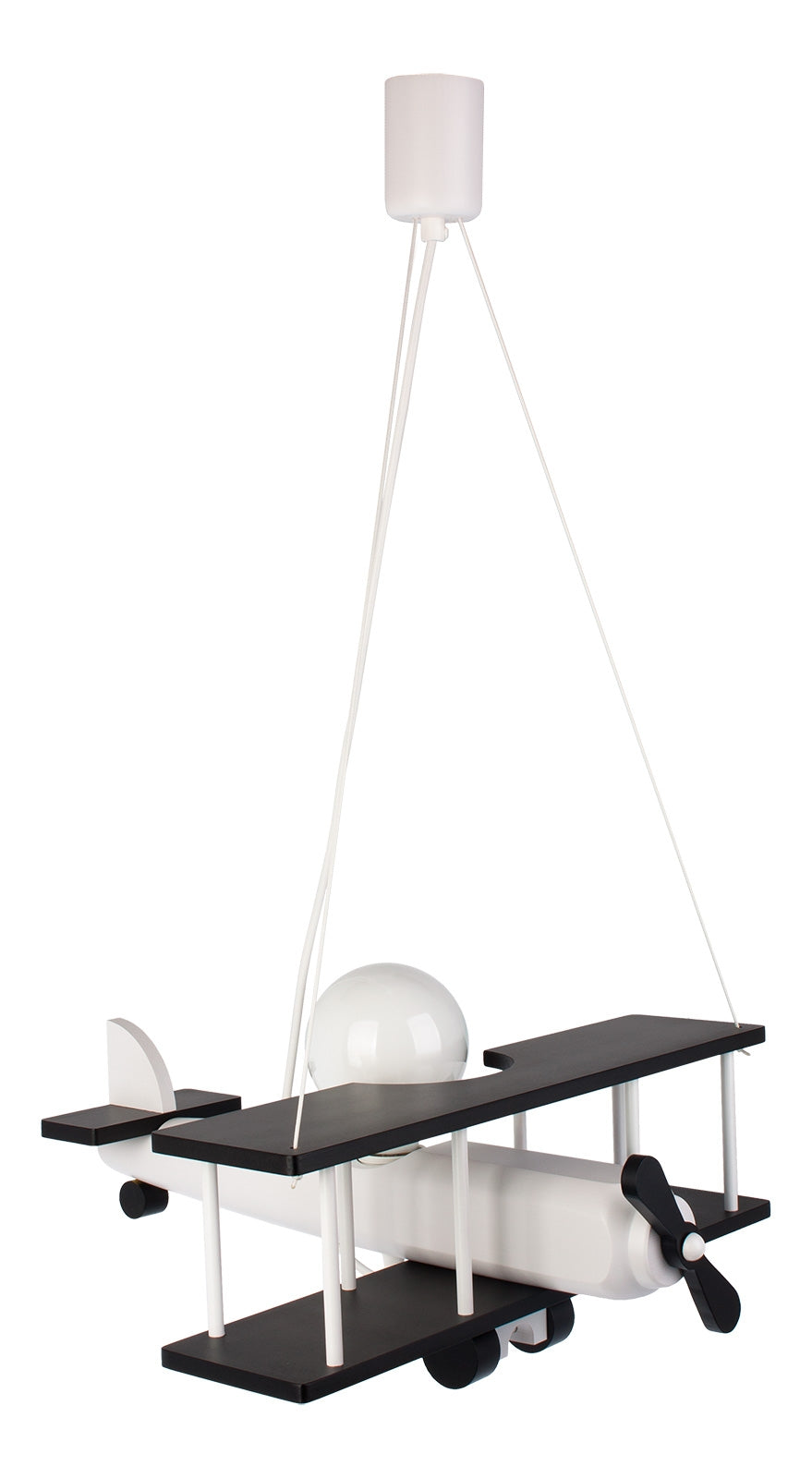 Hanging lamp Aeroplane large black and white