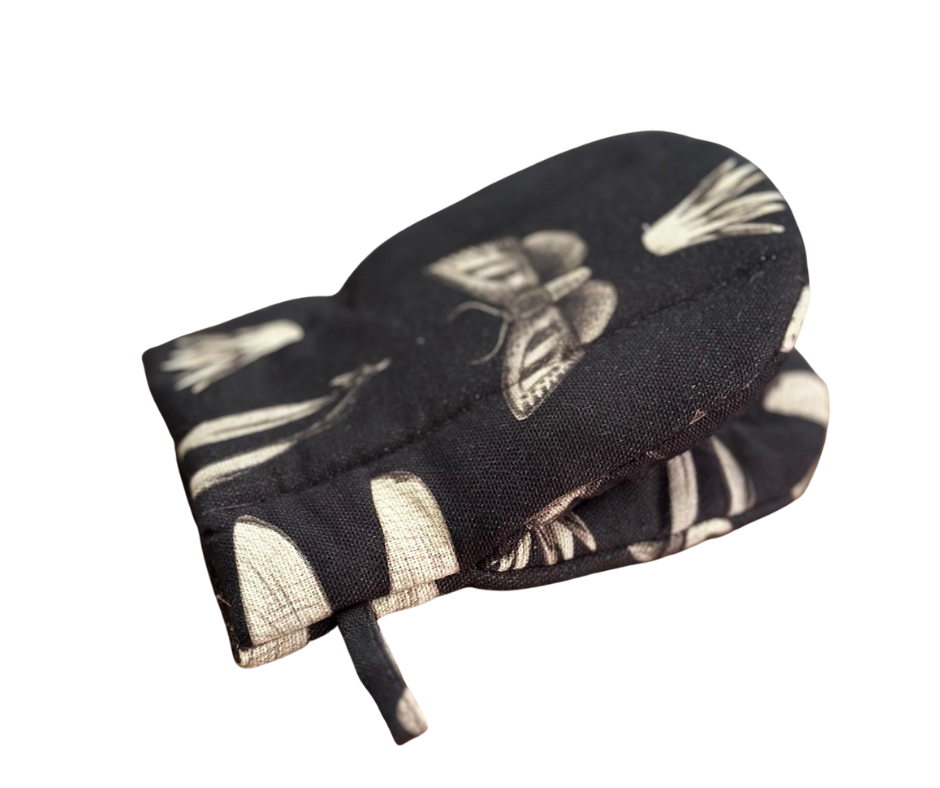 Oven Glove Small with Double Wool Filling, 100% Cotton, Printed |