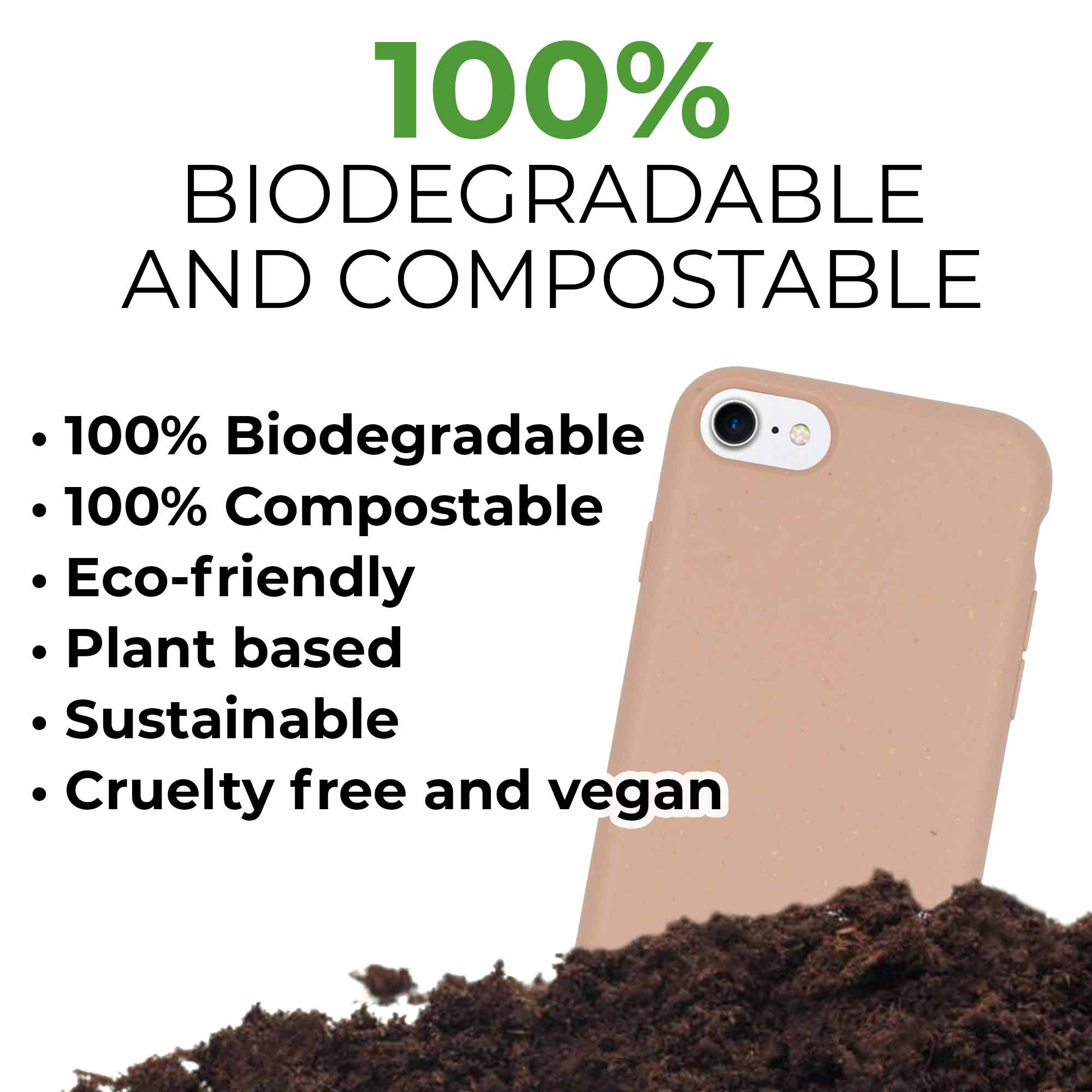 Étui de téléphone biodégradable - Rose