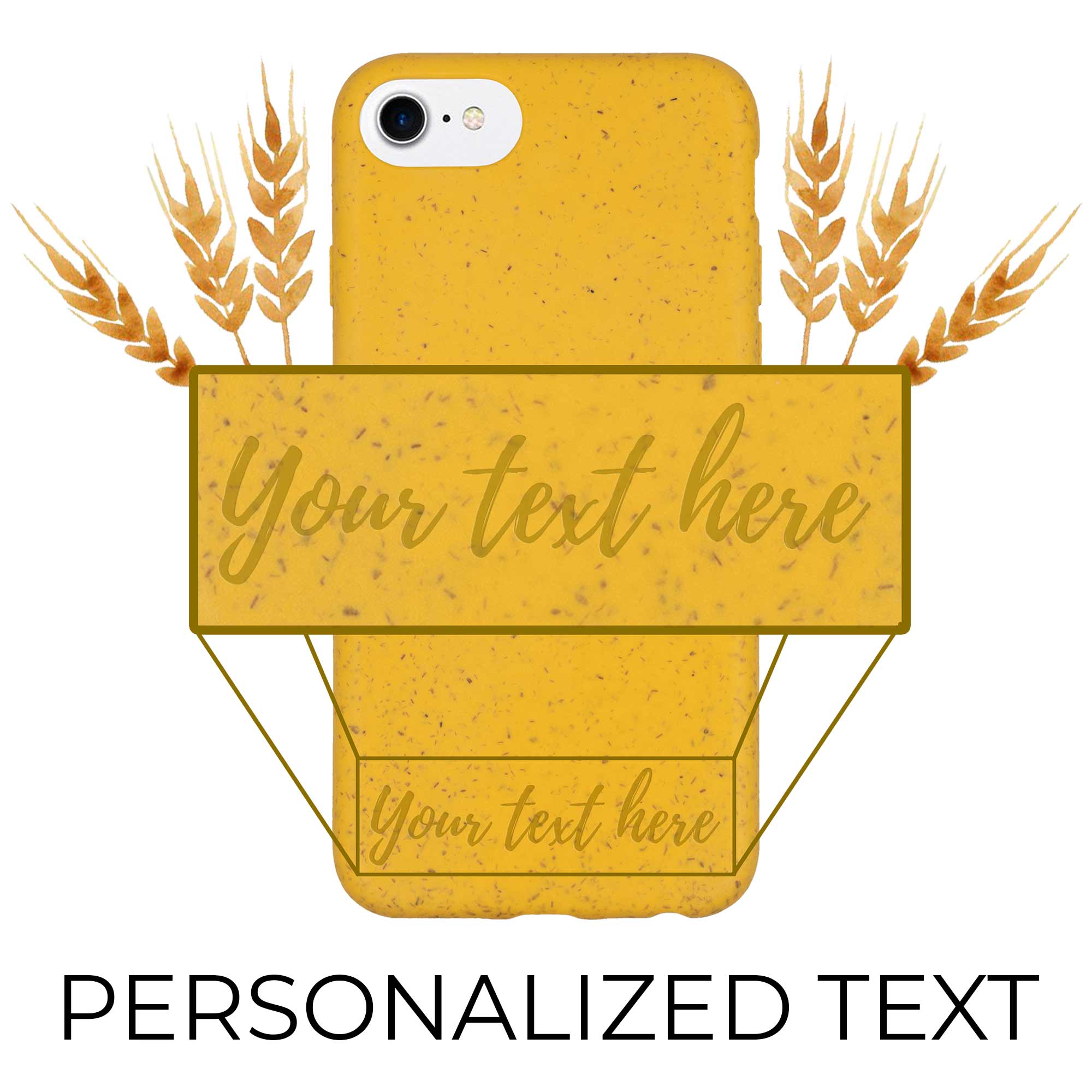 Biodegradable Personalized Phone Case - Yellow