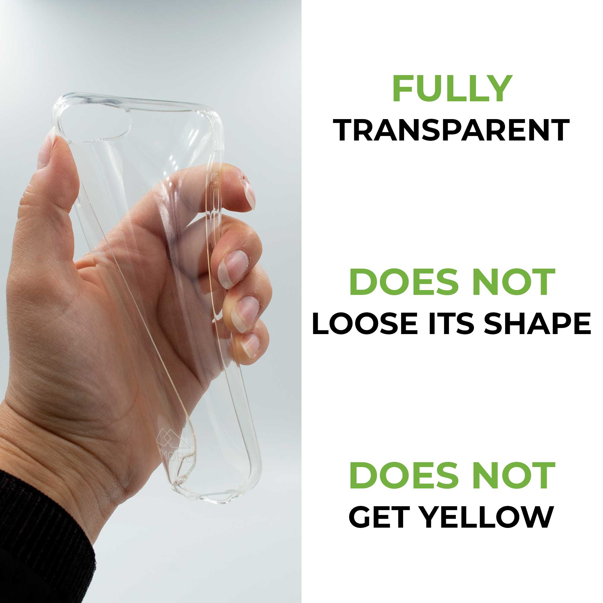 Transparente Handyhülle aus recyceltem Meeresplastik