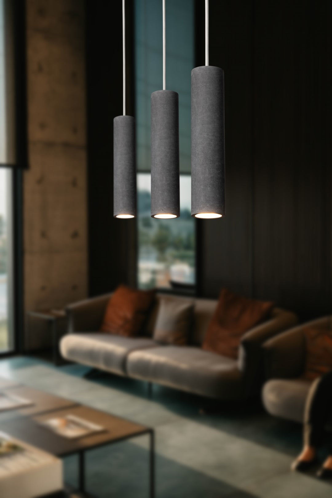 GRAY Concrete Pendant Light W+W