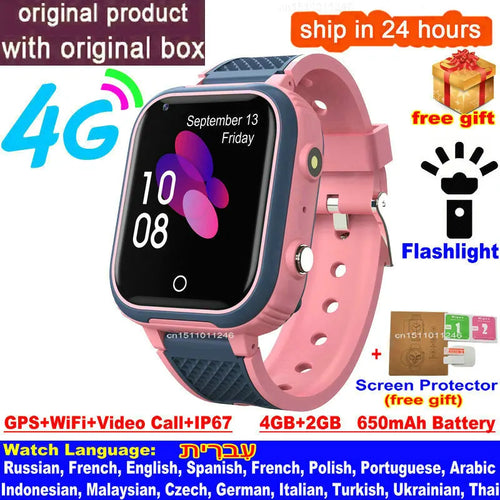 LT21 4G Smart Watch Kids GPS WIFI Video Call SOS IP67 Waterproof Child