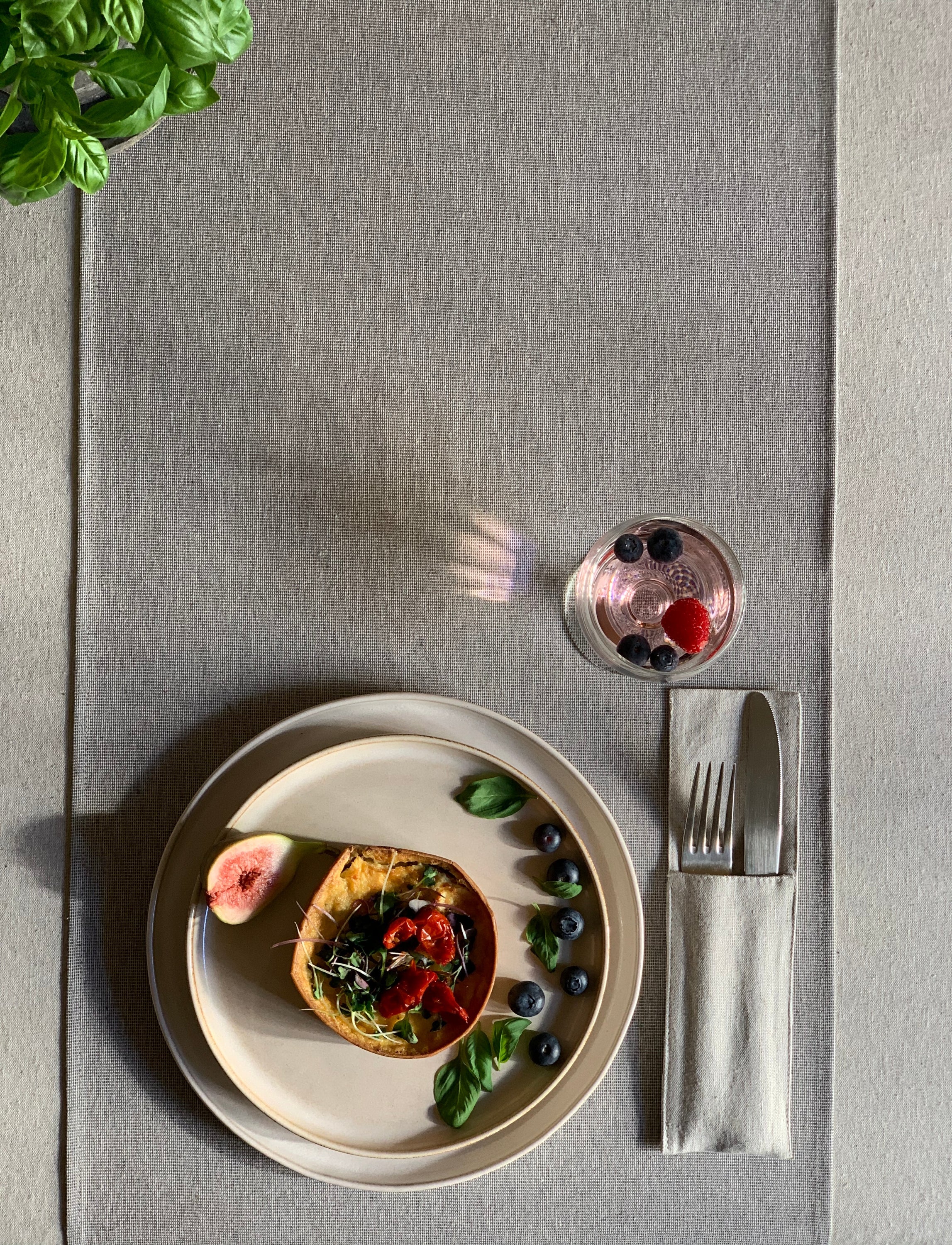 Chemin de table, tissu recyclé | Nord 2