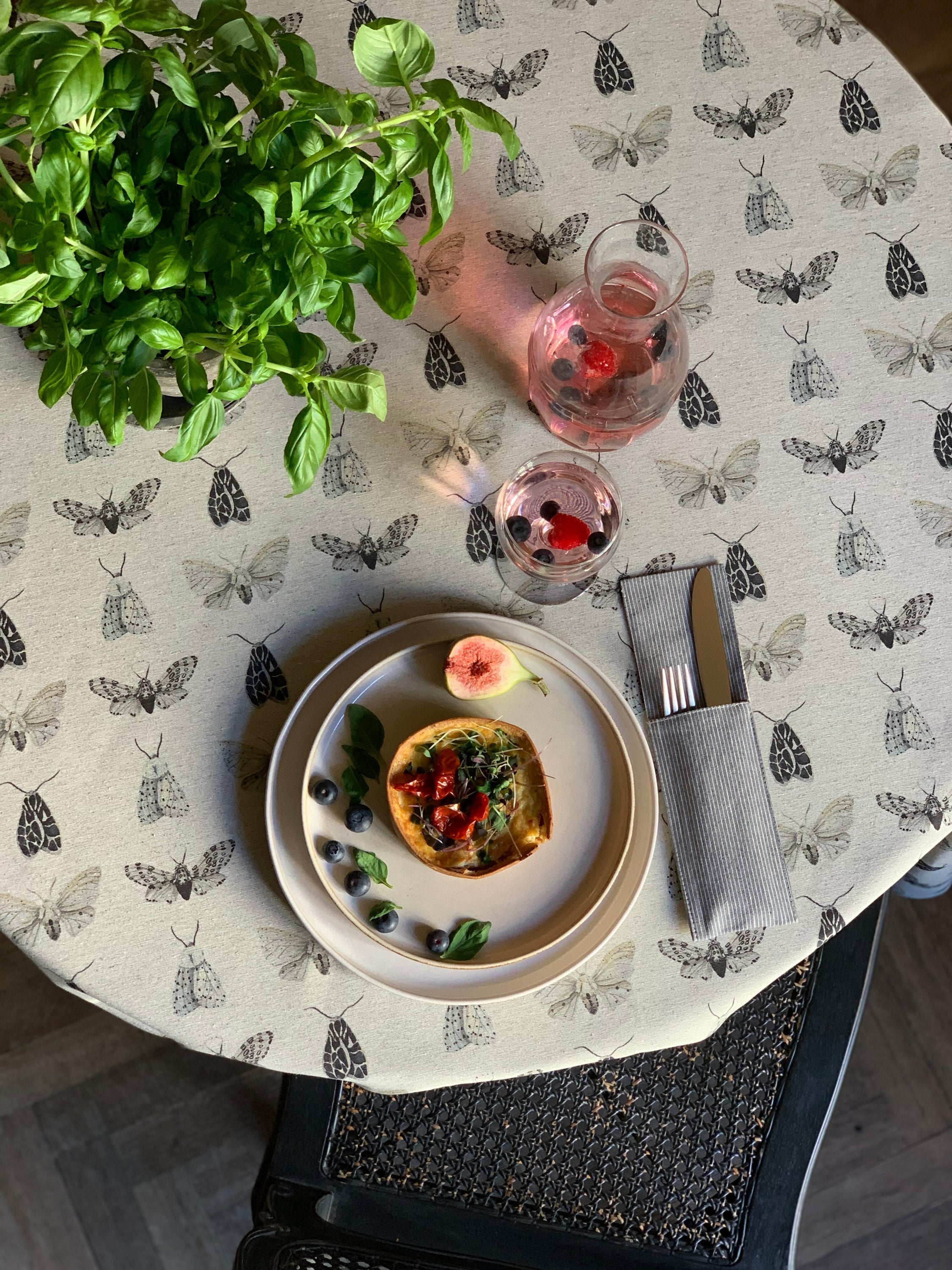 Nappe ronde en coton recyclé imprimé | Nord Wings