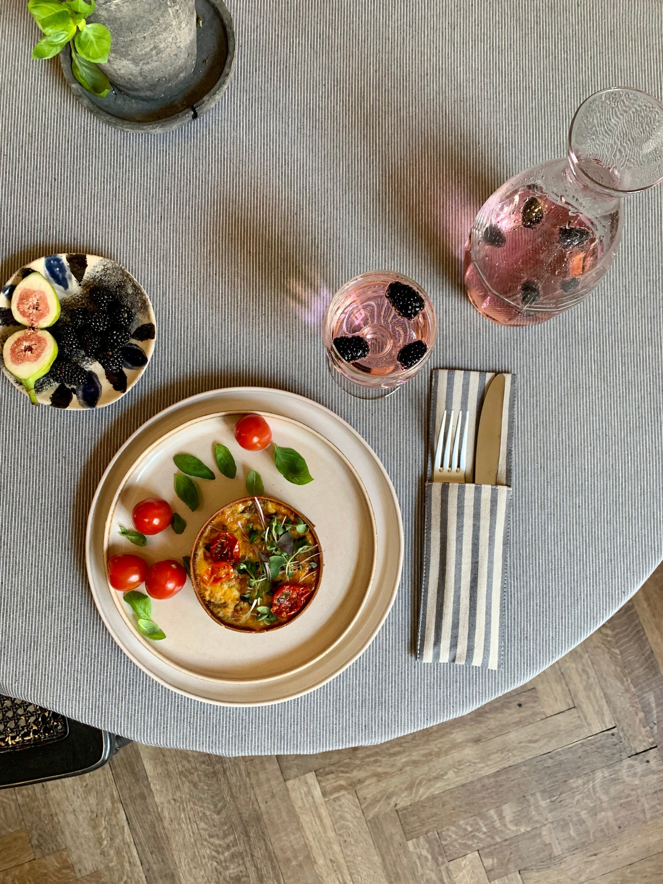 Nappe ronde en tissu recyclé | Nord 2