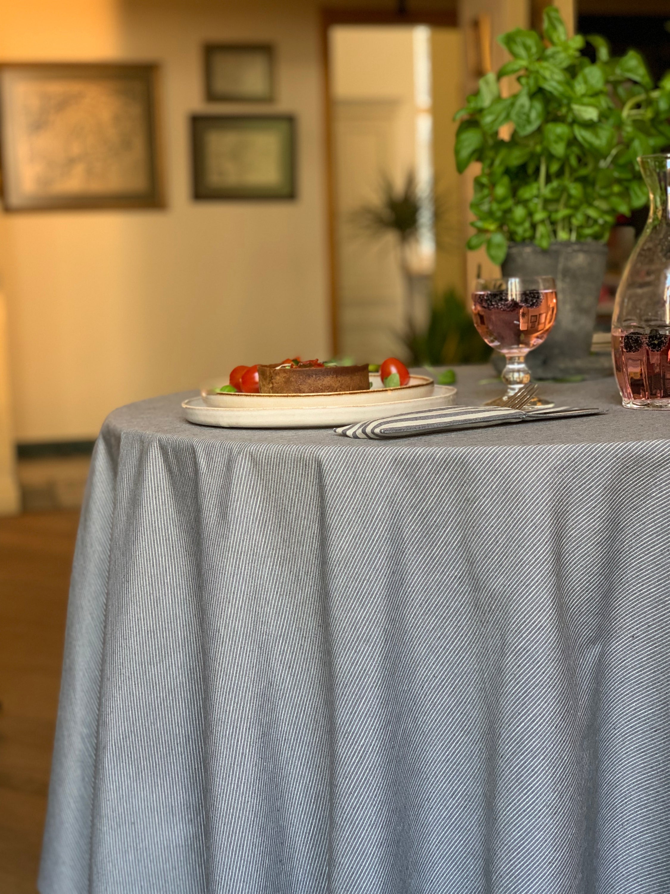 Nappe ronde en tissu recyclé | Nord 2