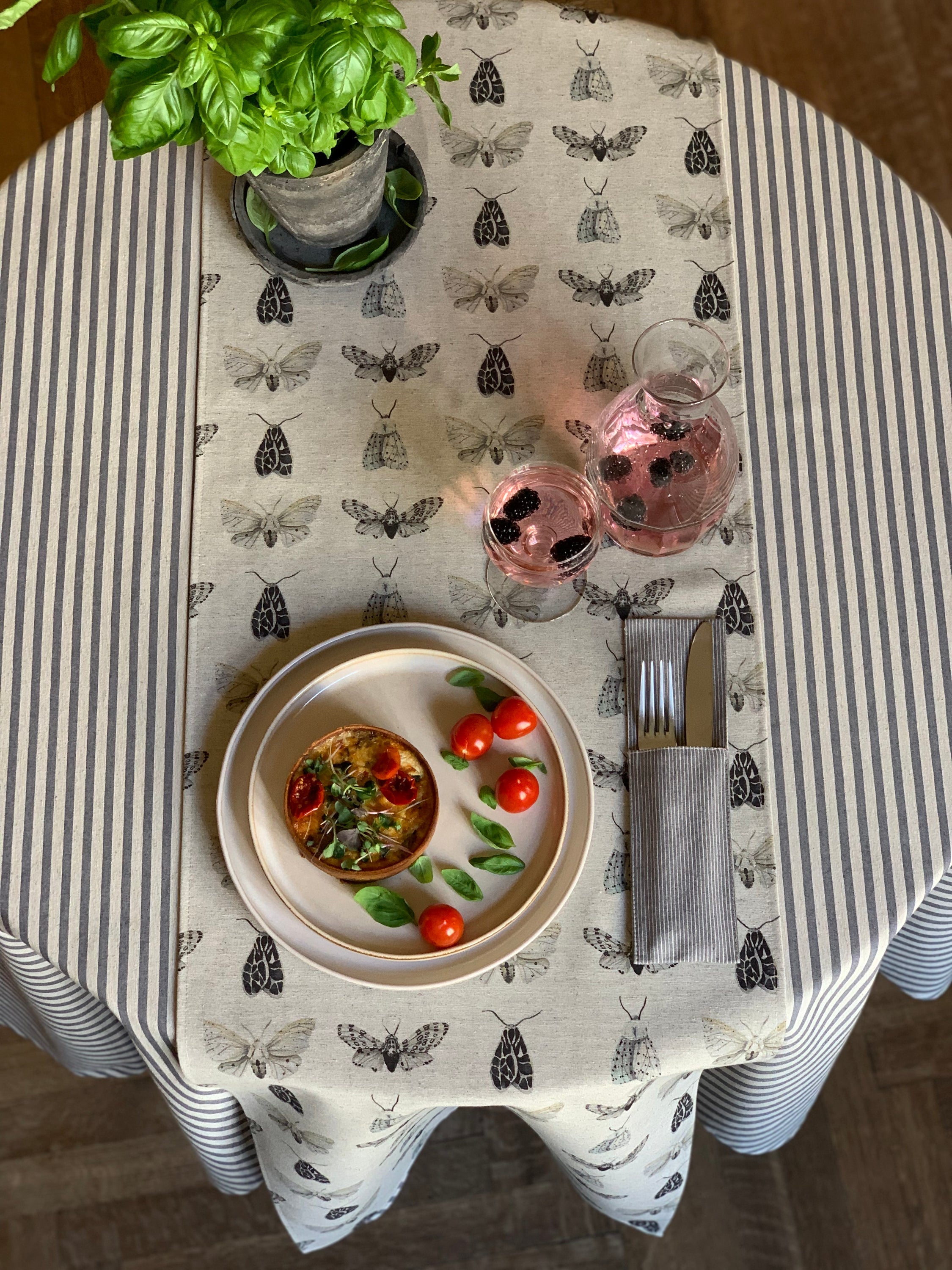 Tischläufer, recycelte Baumwolle, bedruckt | Nord Wings