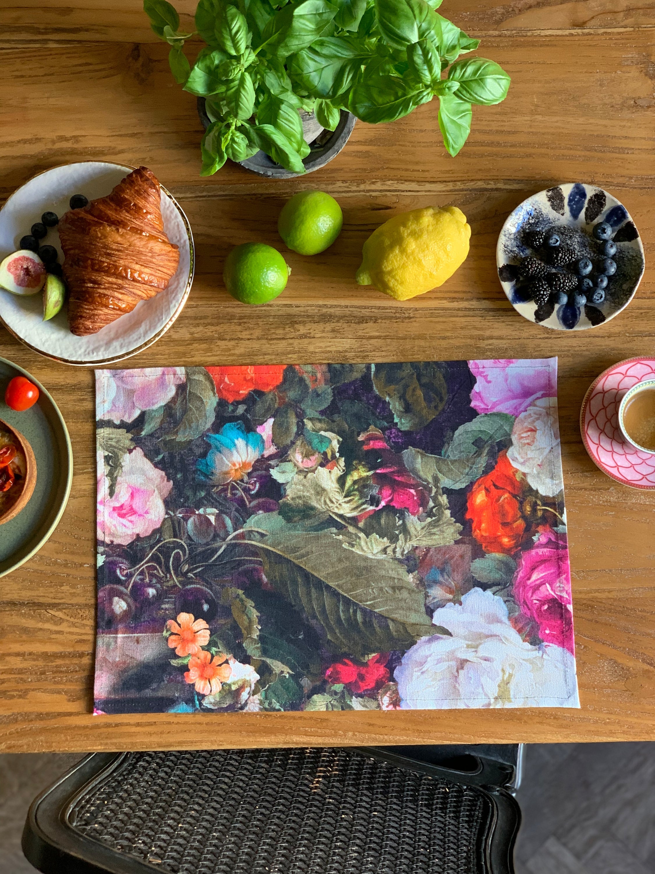 Placemat 30 x 43 cm, 100% Cotton, Printed | francine Black