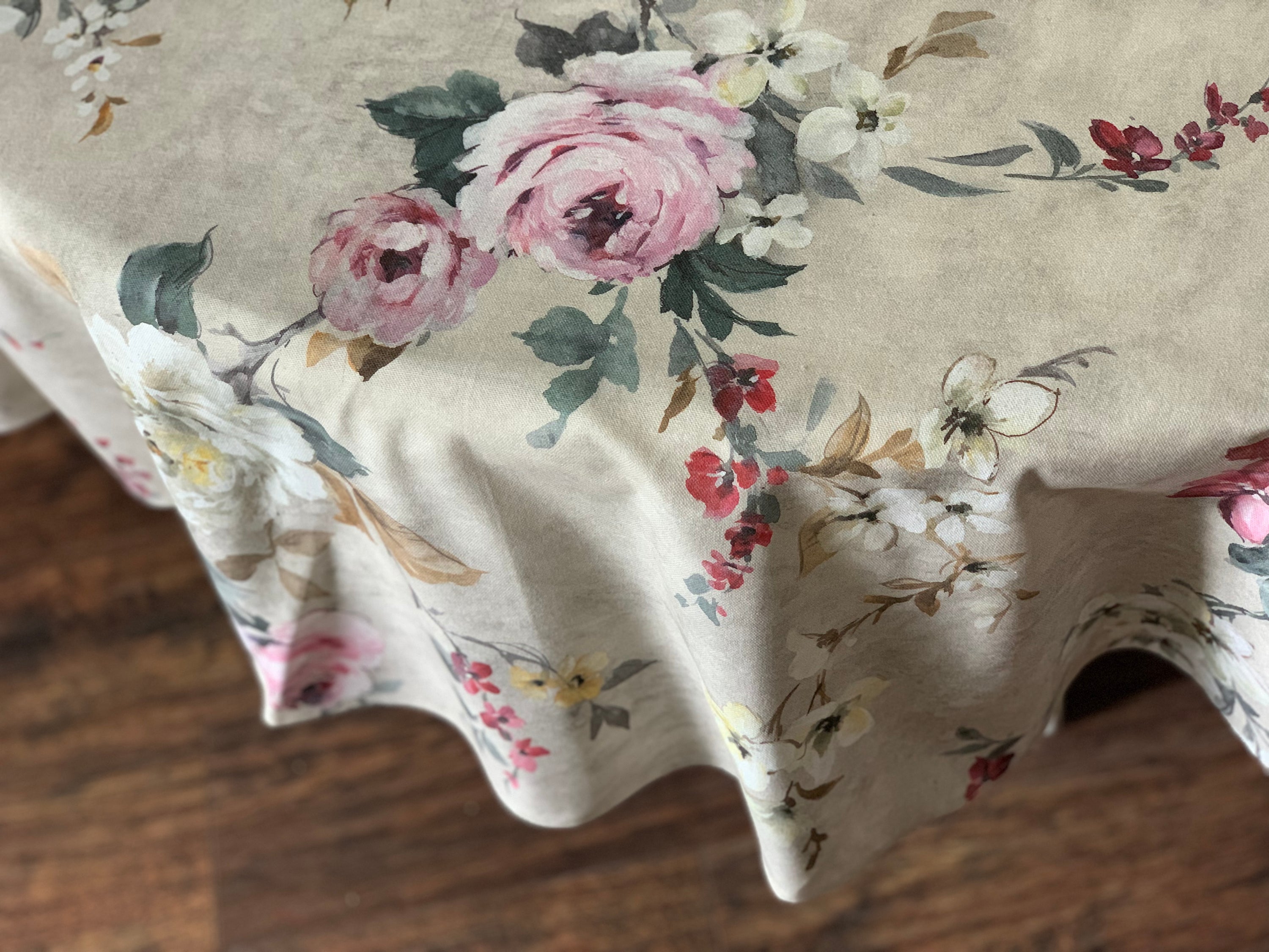 Nappe ronde, 100 % coton biologique, imprimée | Lexington