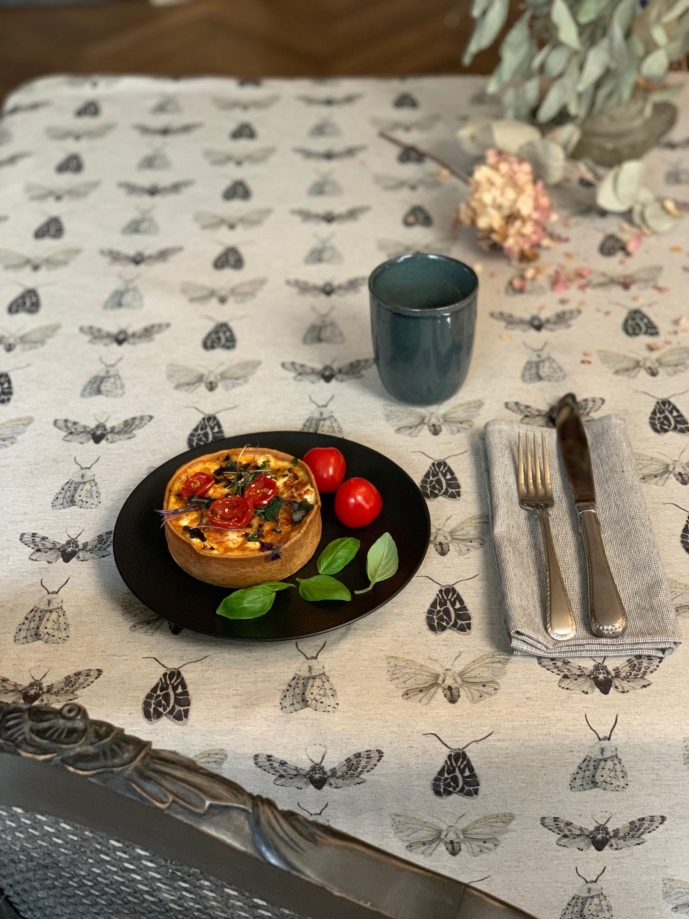 Nappe rectangulaire en coton recyclé imprimé | Nord Wings