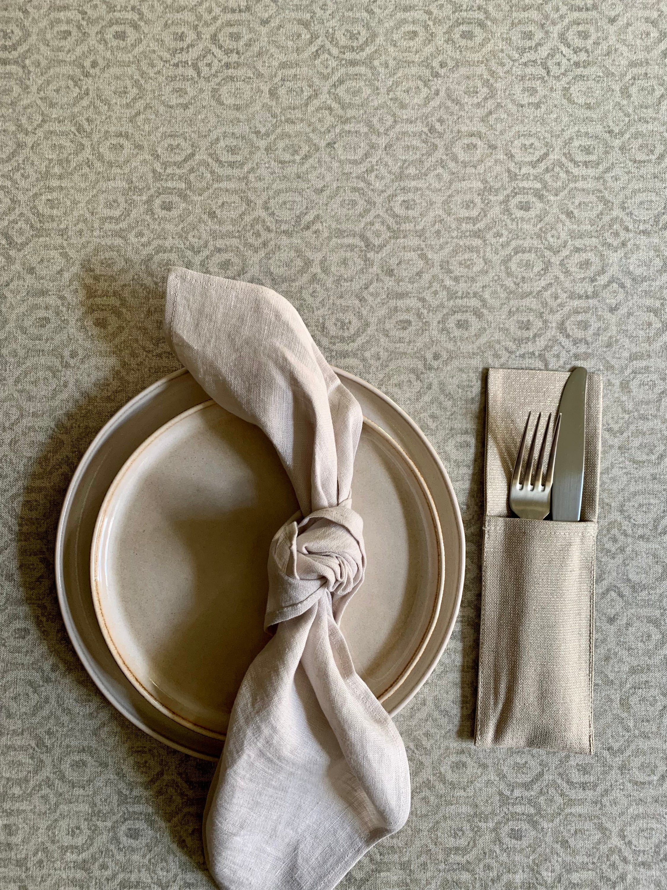 Nappe ronde, 100 % coton biologique, imprimée | Helga