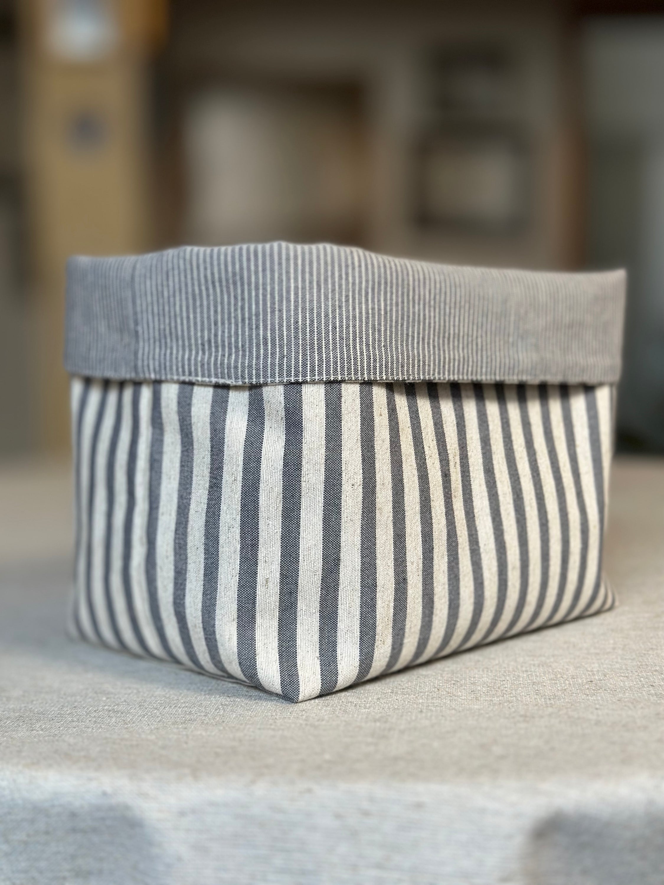 Panier en tissu, hauteur 20 cm, coton recyclé, imprimé | Nord 1