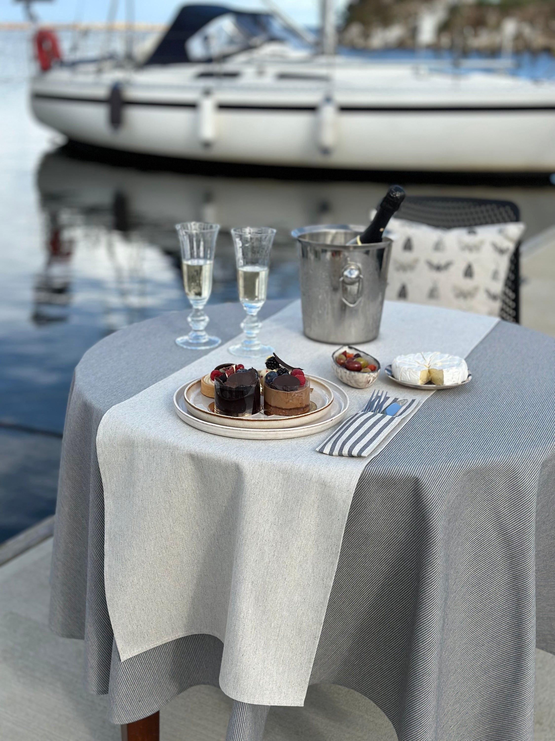 Nappe ronde en tissu recyclé | Nord 2