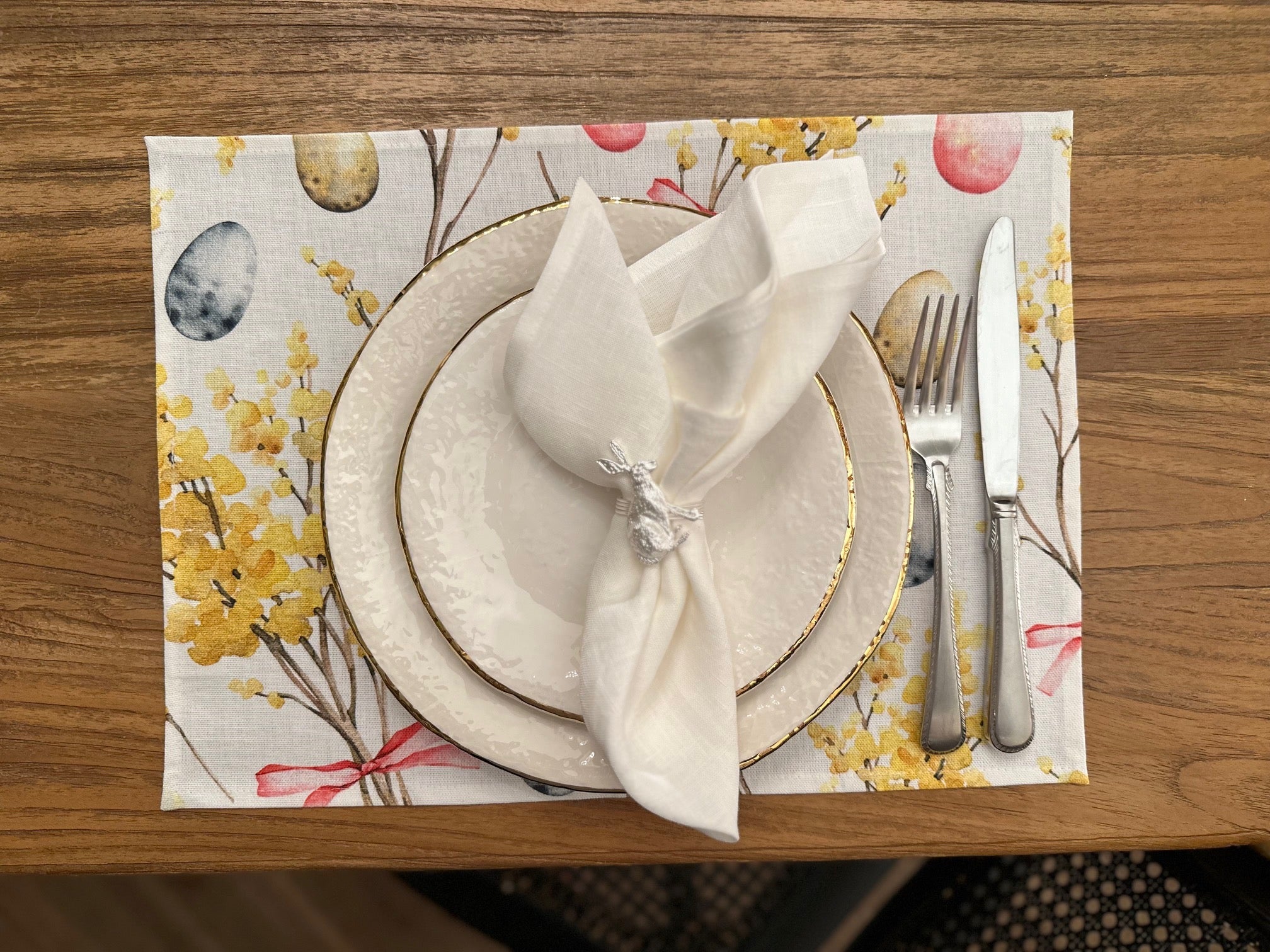 Set de table 30x43cm, 100% coton, imprimé | Joyeuses Pâques