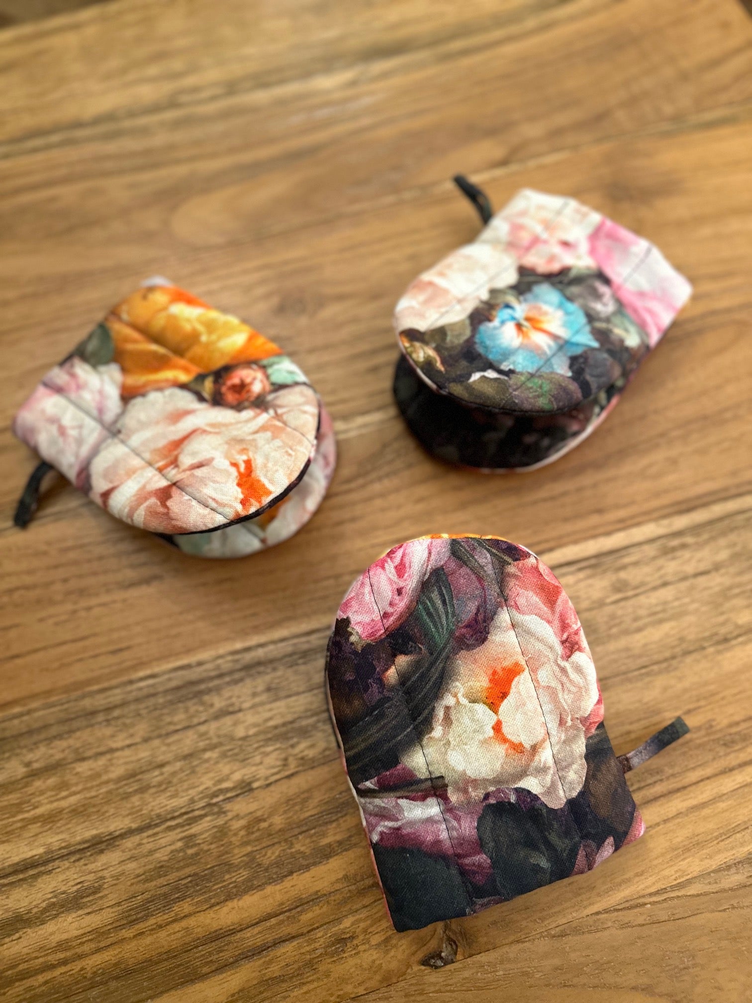 Ofenhandschuh klein mit doppelter Wollfüllung, 100 % Baumwolle, bedruckt |