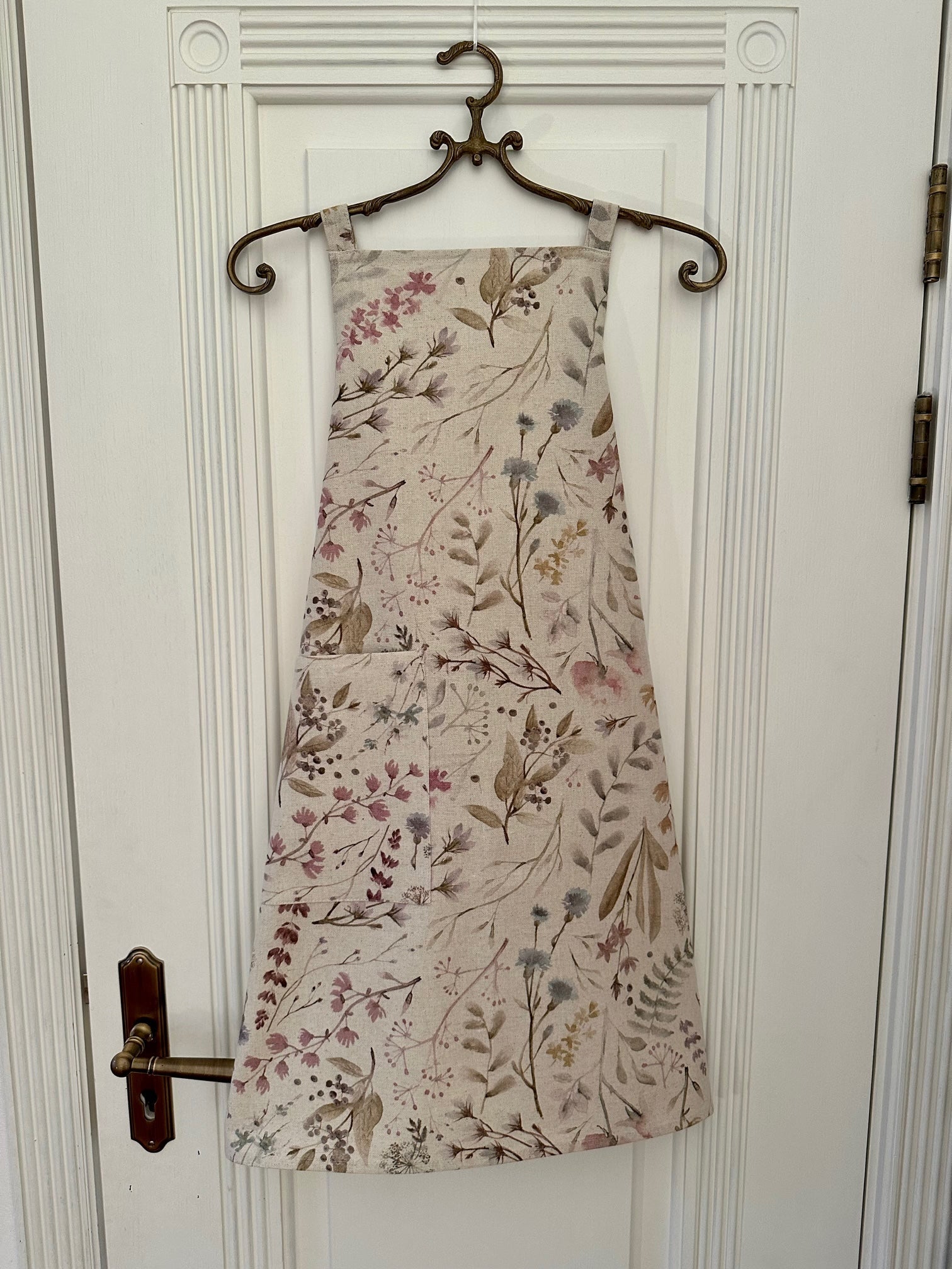 Tablier femme simple, mélange coton-lin, imprimé | Aitana Lamnia