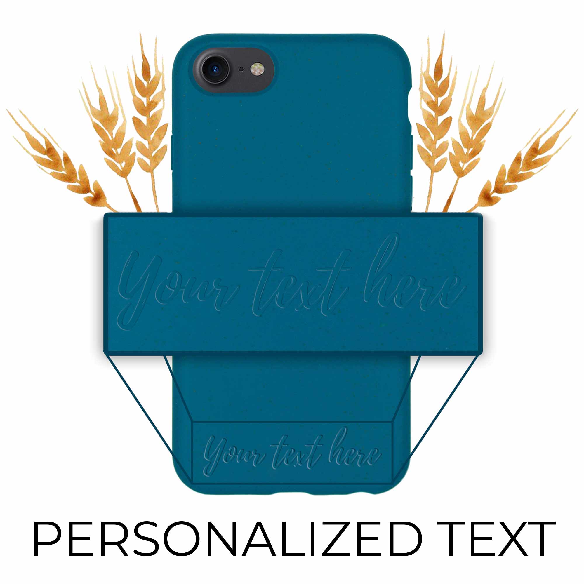 Biodegradable Personalized Phone Case - Deep Sea Blue