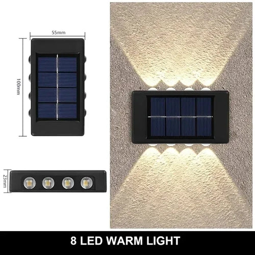 Solar Outdoor Wall Light 12 LED Waterproof Garden Light Courtyard
