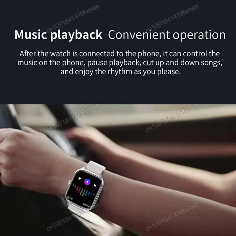 Montre connectée GTS pour hommes et femmes, écran tactile 1,77", montre de sport et de fitness