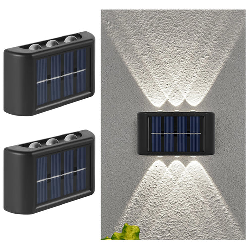 Solar LED Light, Outdoor Waterproof Wall Lamp, Dusk to Dawn Fence