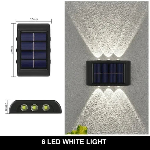 Solar Outdoor Wall Light 12 LED Waterproof Garden Light Courtyard
