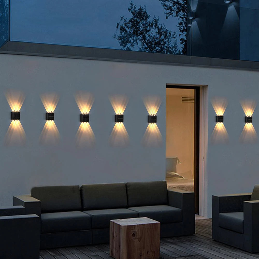 Solar LED Light, Outdoor Waterproof Wall Lamp, Dusk to Dawn Fence